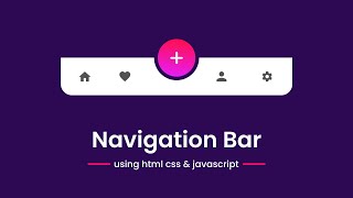How To Make Bottom Navigation Menu Using HTML CSS And JavaScript | Animated Menu Design
