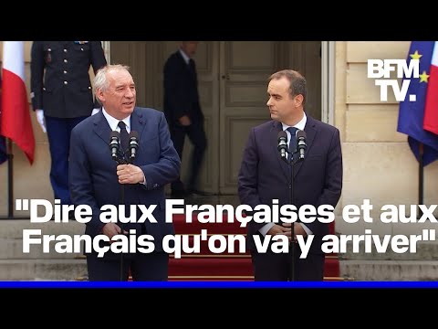 La passation de pouvoir à Matignon entre François Bayrou et Sébastien Lecornu en intégralité