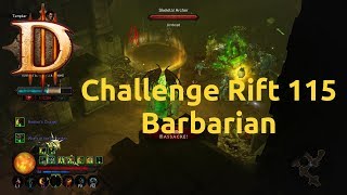 Diablo 3 - Challenge Rift - Challenge 115 - Barbarian - Failed