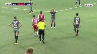 Irwan Shah's foul on Khairul Nizam sparks anger between Tampines and Tanjong Pagar | SPL 2022