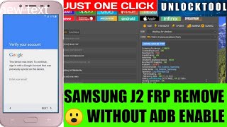 Samsung Galaxy J2 [J200G] Frp Reset Without Adb Enable Need Unlock tool One click Frp Reset