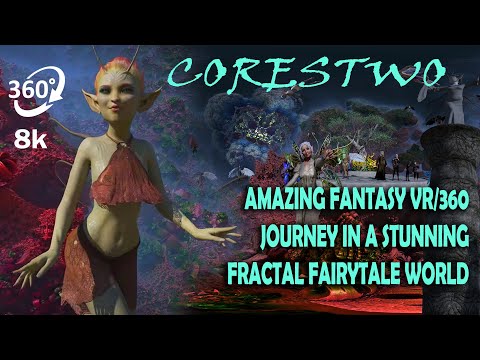CORESTWO: Amazing 360/VR fantasy with fairies, elves & dragons in a dark mystic fractal world 8K