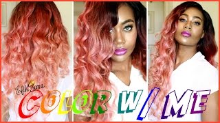 Color w/ Me: PASTEL PINK FIRE OMBRE ft. Chrystal's Hair | EfikZara