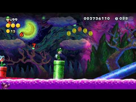 New Super Luigi U - ALL SECRET EXITS TOUR (on map gameplay/one recording)