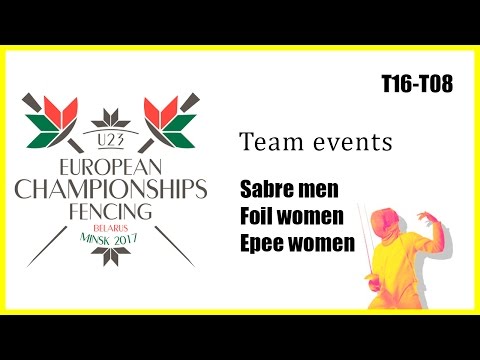 Day 5 European Championships U-23 Teams Epee women, Sabre men, Foli women yellow piste