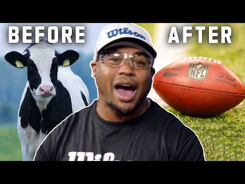Steve Smith Sr. Learns How Footballs are Made - YouTube