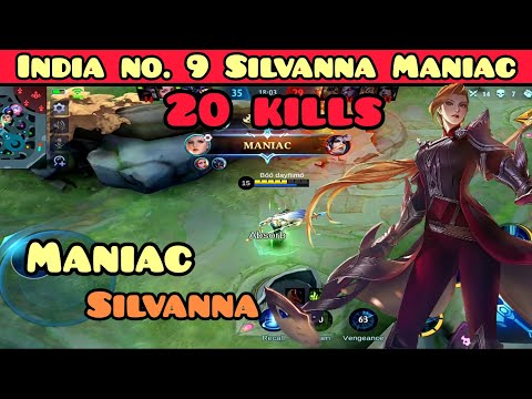 India No.9 Silvanna Maniac By Boo Daynimo | Best Build 2022 | Mythic Rank | Mobile legends Bang Bang