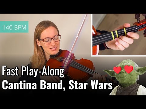 How To Play Cantina Band, Star Wars | FAST PLAY-ALONG | Easy Violin Tutorial