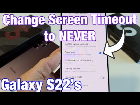 Galaxy S22's: How to Change Screen Timeout to NEVER (Keep Awake)