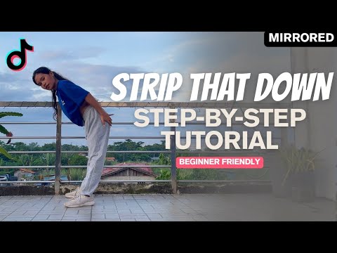 Strip That Down TikTok STEP BY STEP Dance Tutorial (Explained) | Easy to Follow for Beginners