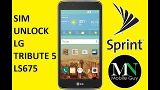 SIM Unlock Sprint / Boost / Virgin LG Tribute 5 For Use On GSM Carriers!
