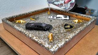 I Made a Floating Chessboard with LED | Epoxy Resin & Oak Build with Supercars!