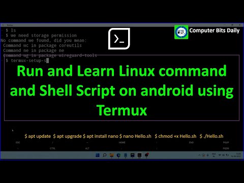 Run Linux Command And Shell Script In Termux On Android Linux Shell Script