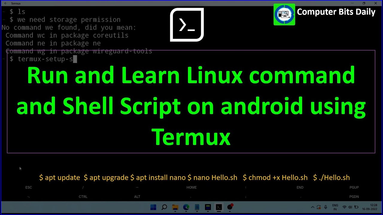 Run Linux Command and Shell Script in Termux on  android  [ Linux Shell Script ]