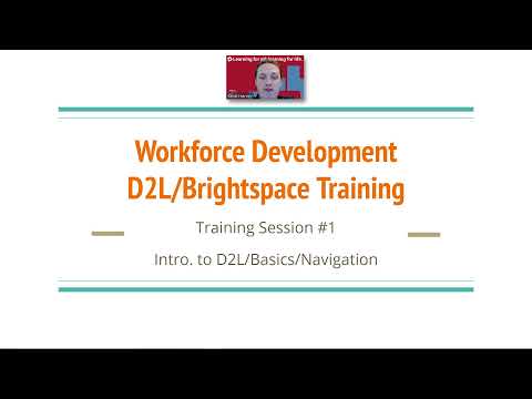 WFD D2L Training #1: Intro to D2L/Basics/Navigation