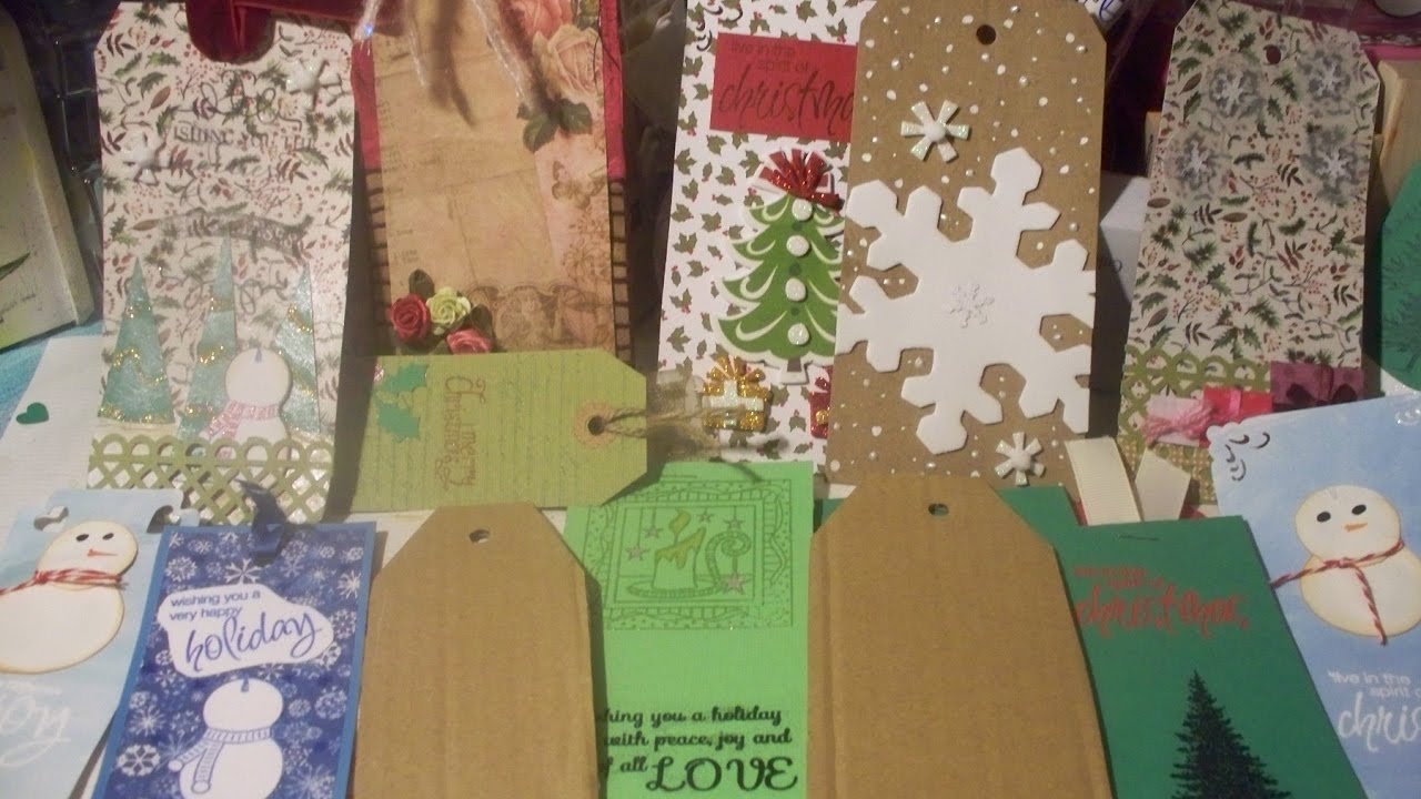 DIY gift tags --some tips on getting started --make your own gift tags with shipping tag base & tips