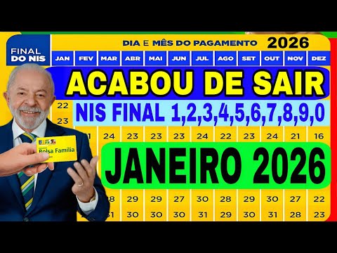 Vídeo: Bolsa Família: janeiro 2025 calendário e datas