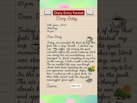 Diary Entry Format for Class 9 & 10 ✍️ | English Writing Skills