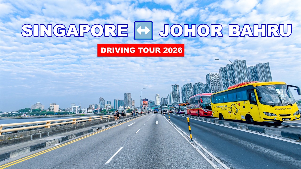 Driving From Singapore To Johor Bahru | Road Trip to Malaysia Via Woodlands Checkpoint🇸🇬🇲🇾🚘