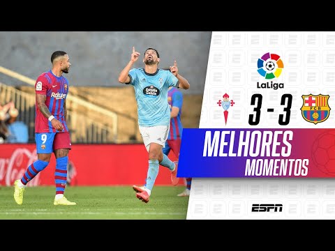 Gols e lances de Celta x Barcelona