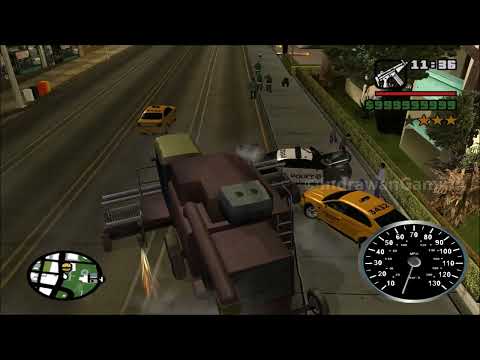 GTA San Andreas - Farmer CJ Rampage with Combine Harvester in LS