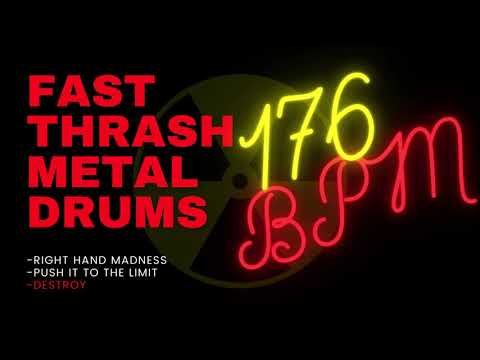 THRASH METAL DRUM TRACK #38| 176 BPM in the Style of Havok