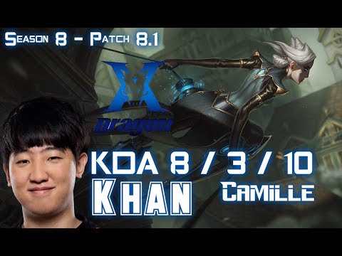 KZ Khan CAMILLE vs JAX Top - Patch 8.1 KR Ranked