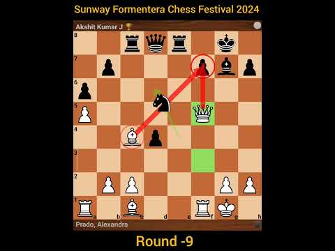 Sunway Formentera Chess Festival 2024 Alexandra Prado vs Akshit Kumar J