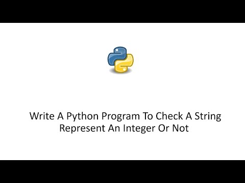 Write A Python Program To Check A String Represent An Integer Or Not