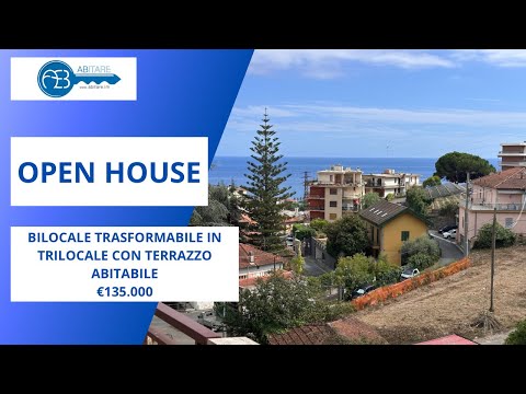 Appartamento con terrazzo vista mare a Sanremo | Bilocale trasformabile in trilocale – 135.000 €
