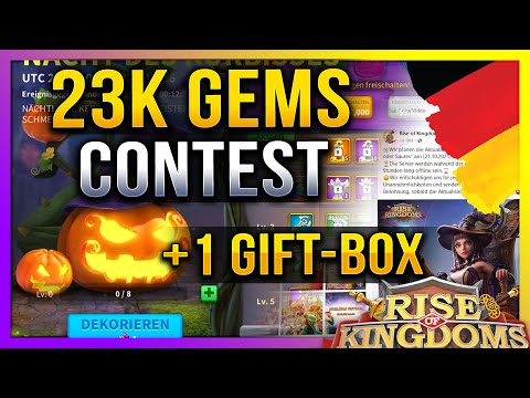 23K Gems & Gift-Box Contest! [🔊DE+EN] - Rise of Kingdoms ROK Fleisch