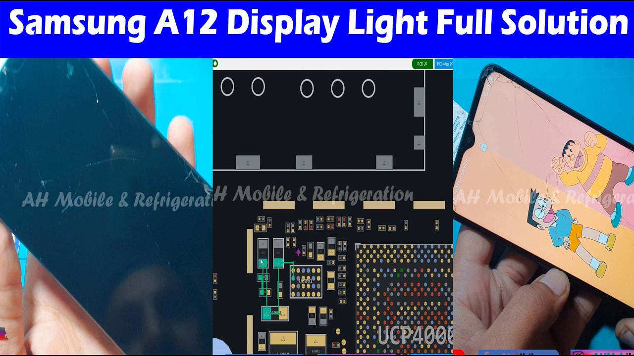 Samsung A12 (A127F) Black Display Light Checking and Full Solution