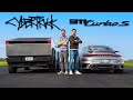 Tesla Cybertruck vs Porsche 911 Turbo S // DRAG RACE