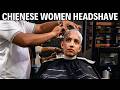 Chinese Women Forced Head Shave With Razor Head Shave In Barbershop True Story