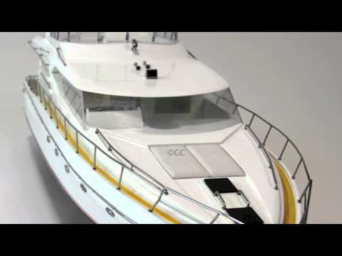 Princess 60 (UK) 89 cm / 35" Hand Built Wooden Yacht Model at GlobalChannel on Ebay