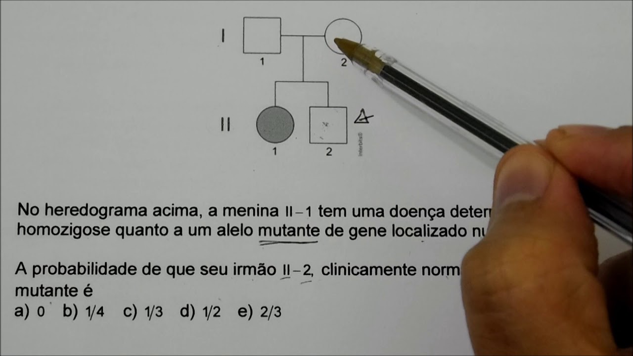 SOLUCIONANDO QUESTÃO COM HEREDOGRAMA (GENÉTICA) | Angelo Vieira