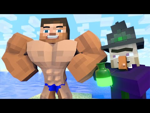 The minecraft life of Alex and Steve : Power Potion - Minecraft animation