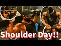 バーベルで高重量プレス‼️Shoulder workout【肩トレ】