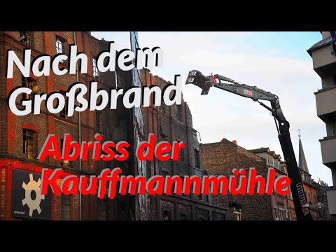 Nach dem Großbrand in Mannheim - Abriss der Kauffmannmühle