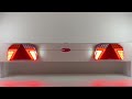 Združené LED svetlo na prívesný vozík 12V / 24V - ľavé s trojuholníkom ECER (140x241x44mm) - Video Youtube