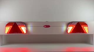 Združená LED lampa pravá zadná s trojuholníkom 12 / 24V