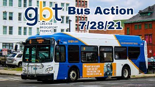 GBT Bus Action at Bridgeport Transit Center & Trumbull Mall 2021