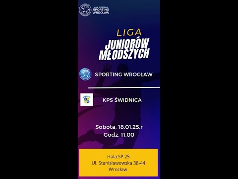 Liga Junior Młodszy: Sporting Wrocław - KPS Świdnica 18.01.2025