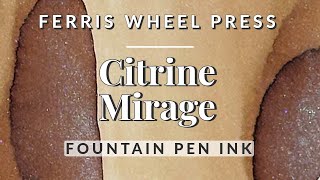 🍊💎 Warm Light Brown Fountain Pen Ink Swatching & Comparison 🎡 Citrine Mirage FWP