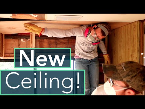 RV Water Damage Repair + Installing Ceiling Insulation/Paneling