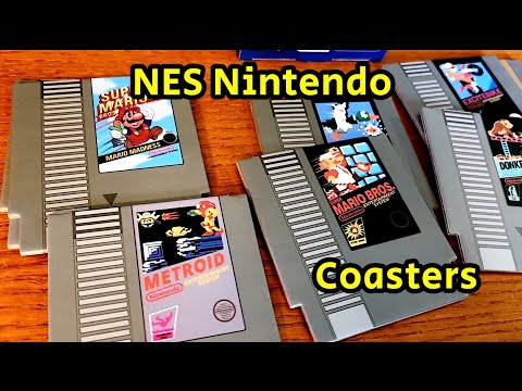NES Nintendo Classic 80s Coasters: Super Mario Bros, Legend of Zelda, Metroid, Duck Hunt & more! 🕹️