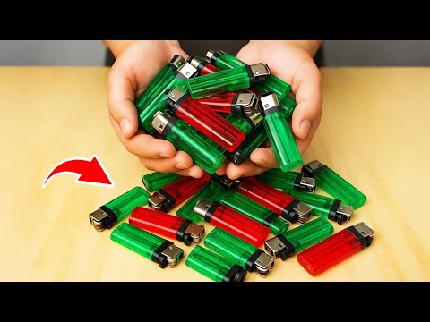 Stop throwing away your OLD LIGHTERS! How to make a SUPER POWERFUL and DURABLE LIGHTER