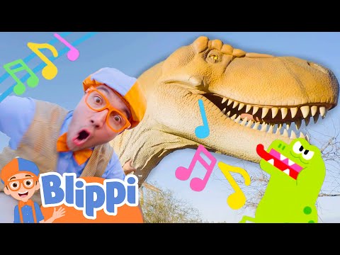 Blippi's T-Rex Dinosaur Song! Blippi Educational Science Songs for Kids