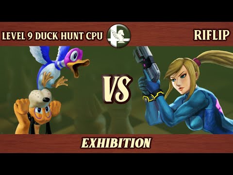 Level 9 Duck Hunt CPU (Duck Hunt) vs Riflip (Zero Suit Samus) - West Towne Brawl 58 Exhibition