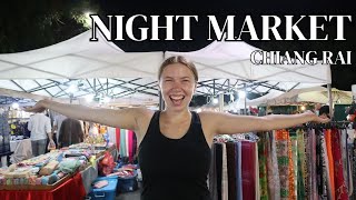 CHIANG RAI NIGHT MARKET + WALKING STREET | Street Food, Performances and More 🍜